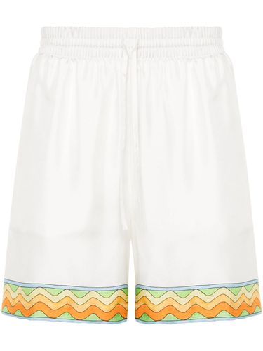 CASABLANCA - Drawstring Silk Shorts - Casablanca - Modalova