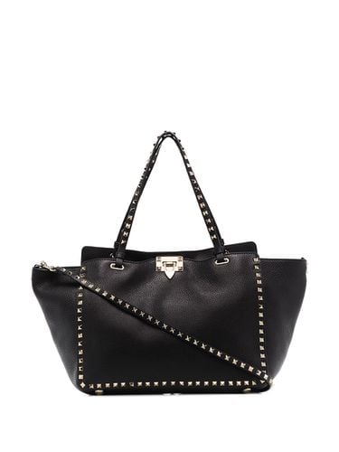 Leather Rockstud Shopping Tote - Valentino Garavani - Modalova