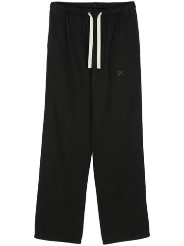 Monogram Cotton Blend Trousers - Palm Angels - Modalova