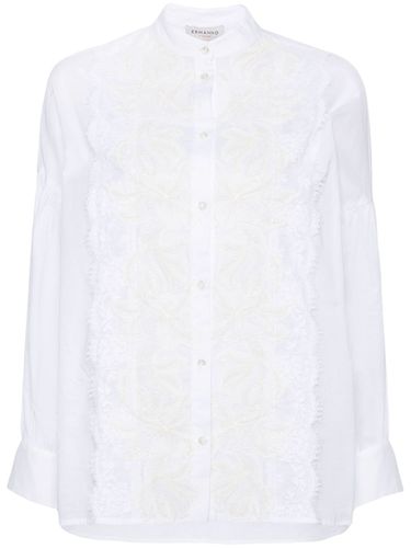 ERMANNO - Embroidered Cotton Shirt - Ermanno - Modalova