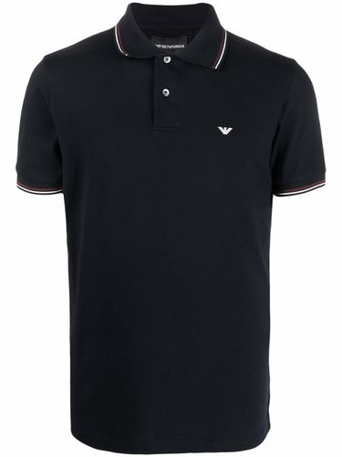 Logo Cotton Polo Shirt - Emporio Armani - Modalova