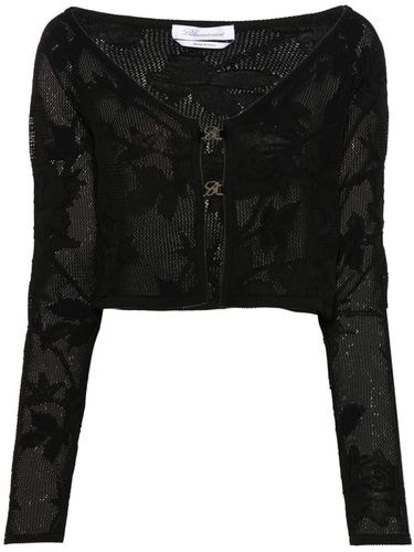 Embroidered Cropped Cardigan - Blumarine - Modalova