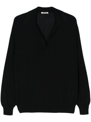 Cashmere And Silk Blend Polo Shirt - Auralee - Modalova