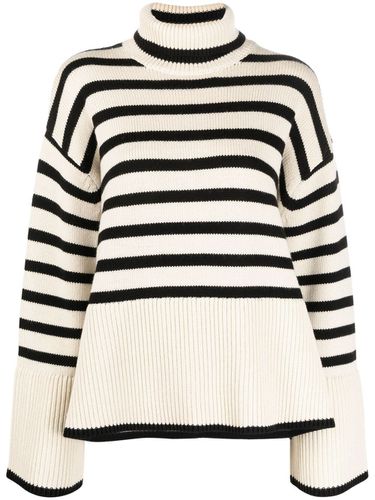 Wool Striped Turtle-neck Jumper - Toteme - Modalova