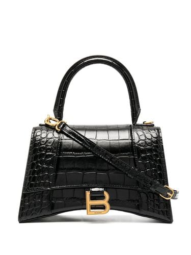 Hourglass Small Leather Handbag - Balenciaga - Modalova