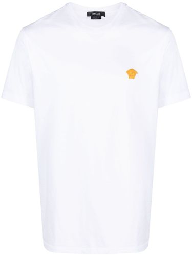 VERSACE - Logo Cotton T-shirt - Versace - Modalova