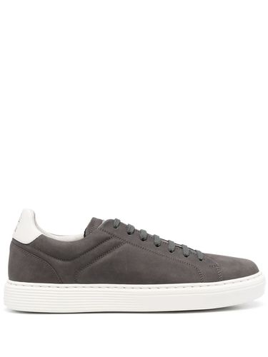 Suede Leather Sneakers - Brunello Cucinelli - Modalova