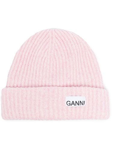 GANNI - Logo Wool Beanie - Ganni - Modalova