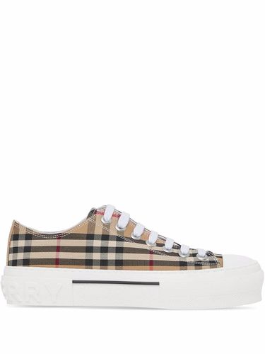 BURBERRY - Check Cotton Sneakers - Burberry - Modalova