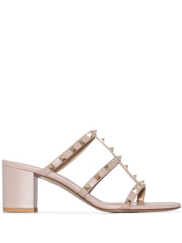 Rockstud Leather Sandals - Valentino Garavani - Modalova