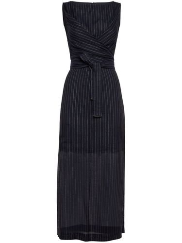 Cotton Pinstriped Dress With Shiny Details - Brunello Cucinelli - Modalova