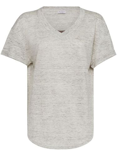 Silk And Linen T-shirt - Brunello Cucinelli - Modalova