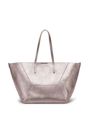 Leather Shopping Tote With Precious Details - Brunello Cucinelli - Modalova