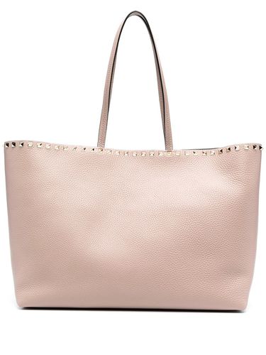 Rockstud Leather Tote Bag - Valentino Garavani - Modalova