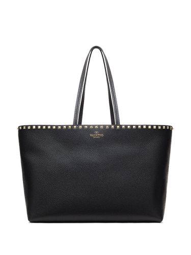 Rockstud Leather Tote Bag - Valentino Garavani - Modalova