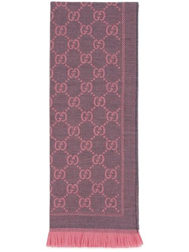 GUCCI - Gg Motif Wool Scarf - Gucci - Modalova