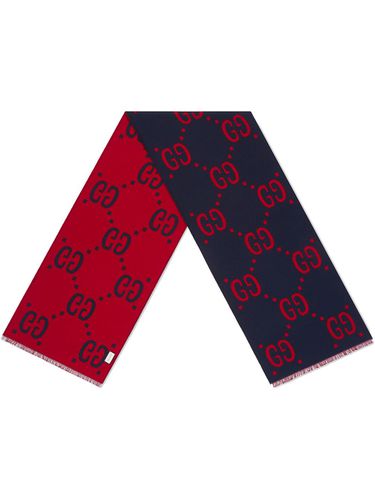 GUCCI - Gg Motif Wool Scarf - Gucci - Modalova