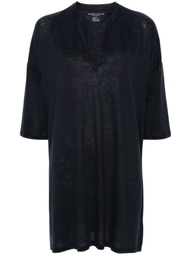 MAJESTIC - Linen Blend Tunic Dress - Majestic - Modalova