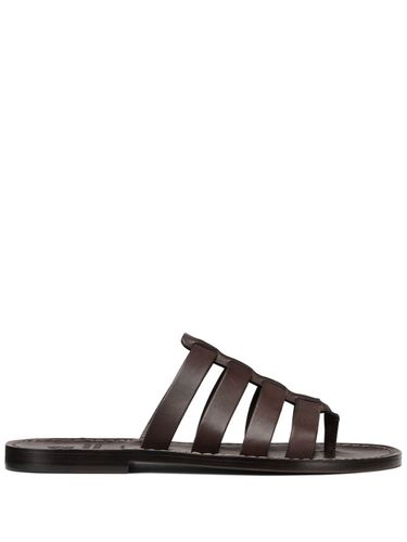 Leather Flat Sandals - Brunello Cucinelli - Modalova