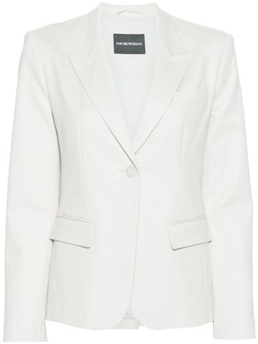 Cotton Blend Single-breasted Blazer - Emporio Armani - Modalova