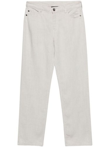Linen Blend Trousers - Emporio Armani - Modalova
