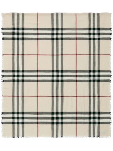 BURBERRY - Giant Check Wool Scarf - Burberry - Modalova