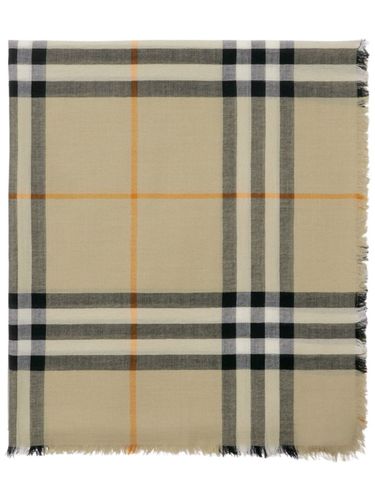 BURBERRY - Giant Check Wool Scarf - Burberry - Modalova