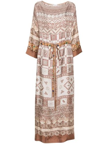 Printed Silk Long Dress - Pierre-Louis Mascia - Modalova