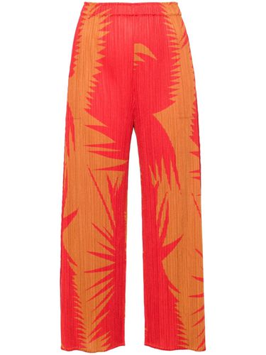 Printed Cropped Trousers - Pleats Please Issey Miyake - Modalova