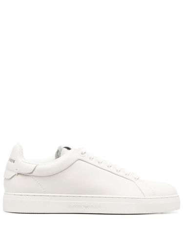 Logo Leather Sneakers - Emporio Armani - Modalova