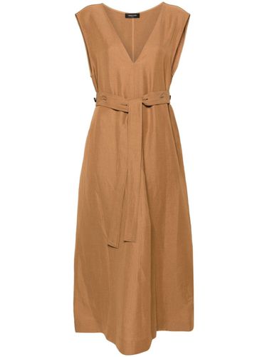 Linen Blend Midi Dress - Fabiana Filippi - Modalova