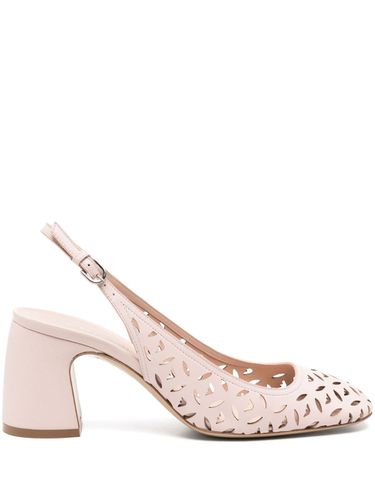 Perforated Leather Slingback Pumps - Emporio Armani - Modalova