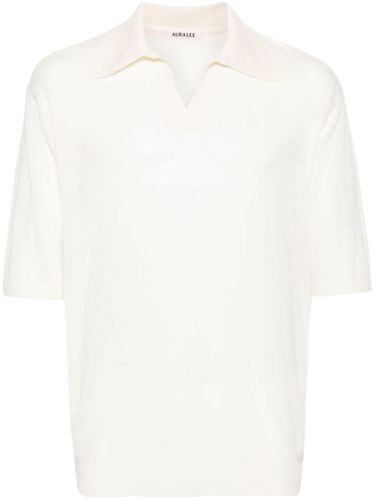 Wool And Silk Blend Polo Shirt - Auralee - Modalova