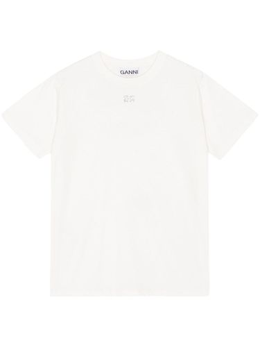 GANNI - Logo Organic Cotton T-shirt - Ganni - Modalova