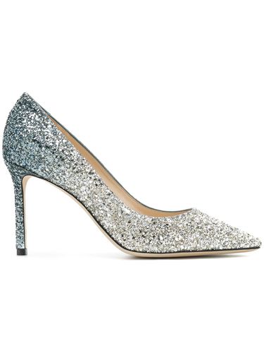 Romy 85 Glittered Leather Pumps - Jimmy Choo - Modalova