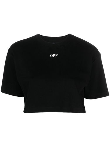 OFF-WHITE - Logo Cotton T-shirt - Off-White - Modalova