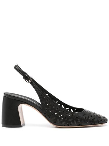 Perforated Leather Slingback Pumps - Emporio Armani - Modalova