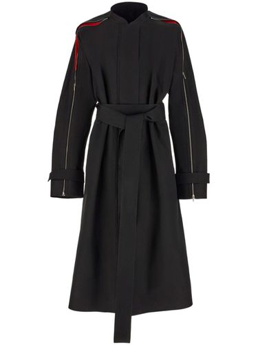 Zip-detail Cotton Belted Trench Coat - Ferragamo - Modalova