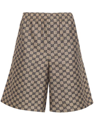 GUCCI - Gg Linen Blend Shorts - Gucci - Modalova