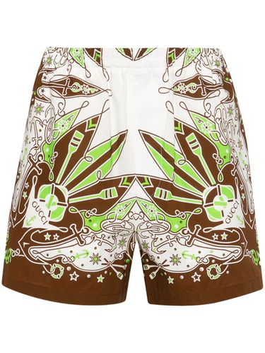 GUCCI - Bandana Print Cotton Shorts - Gucci - Modalova