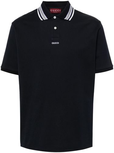 GUCCI - Logo Cotton Polo Shirt - Gucci - Modalova