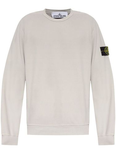 Logo Cotton Crewneck Sweatshirt - Stone Island - Modalova