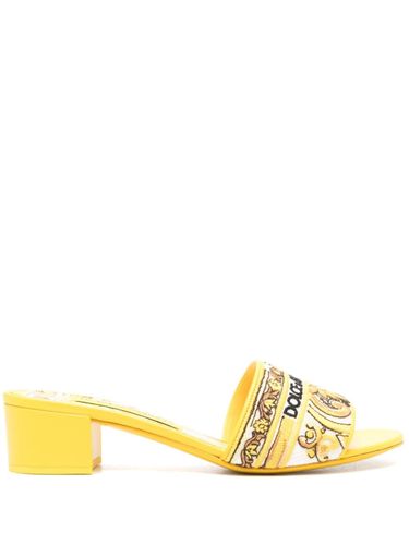 Maiolica Print Heel Sandals - Dolce & Gabbana - Modalova