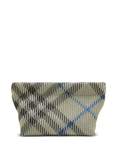 BURBERRY - Check Knitted Clutch - Burberry - Modalova