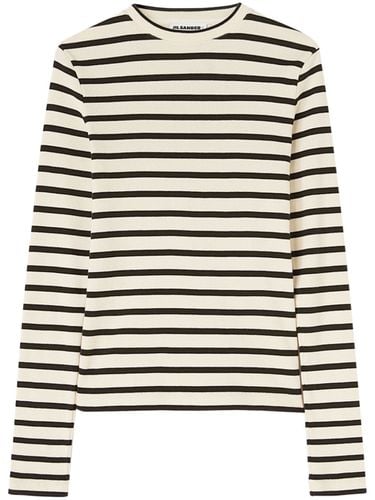 JIL SANDER - Striped Cotton T-shirt - Jil Sander - Modalova