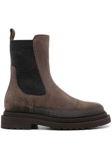 Suede Chelsea Boots - Brunello Cucinelli - Modalova