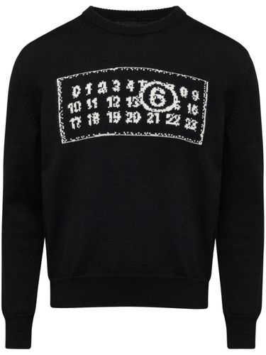 Logo Wool Blend Jumper - MM6 Maison Margiela - Modalova