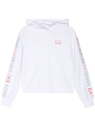 EA7 - Logo Cotton Blend Hoodie - EA7 - Modalova