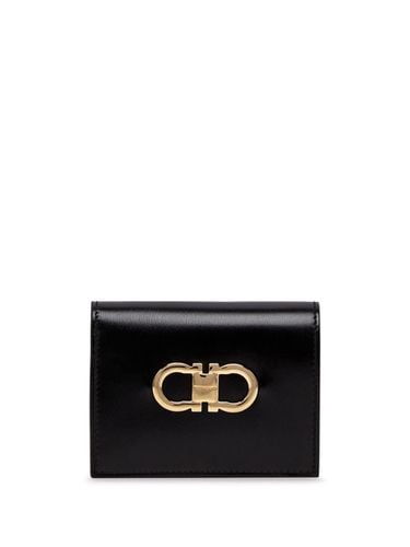 Gancini Leather Compact Wallet - Ferragamo - Modalova