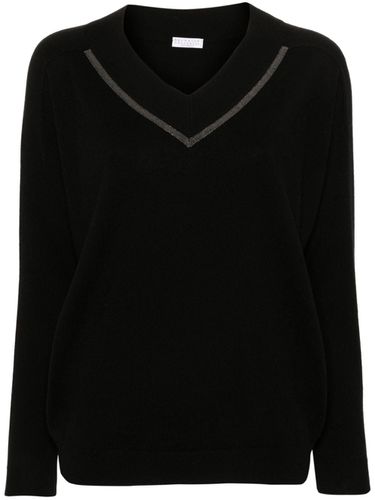 V-neck Cashmere Sweater - Brunello Cucinelli - Modalova